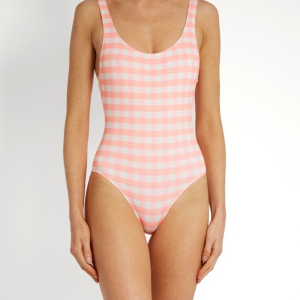 Solid & Striped Pink Gingham One Piece - image 2